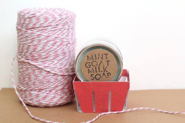 Mint goat milk travel tin soap