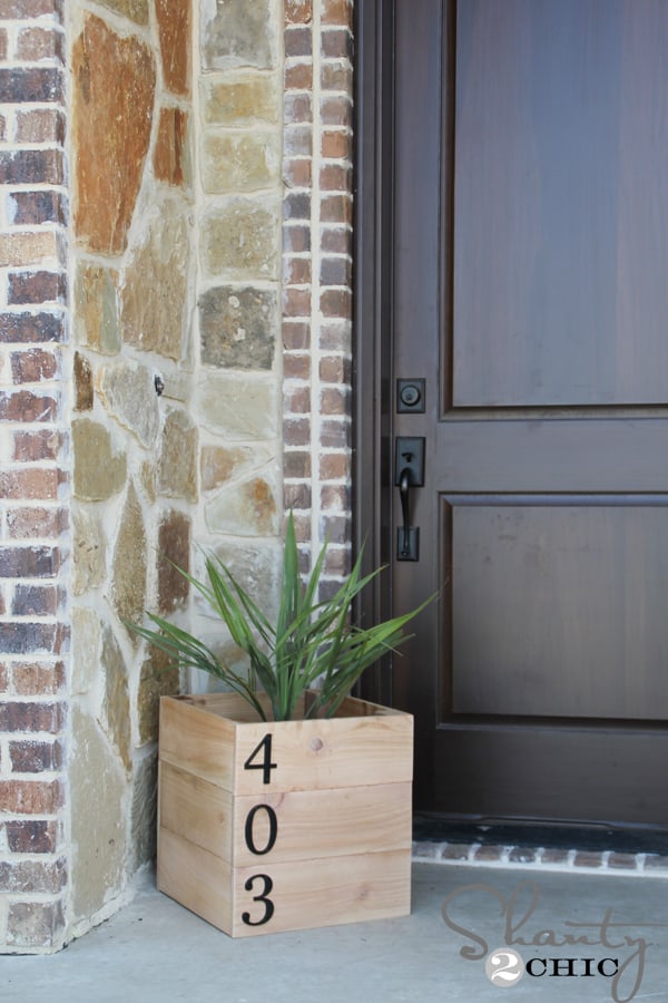 Planter box house number