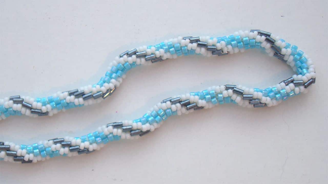 Beaded crochet rope