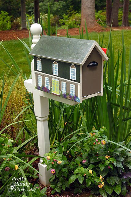 Hand painted house mailbox
