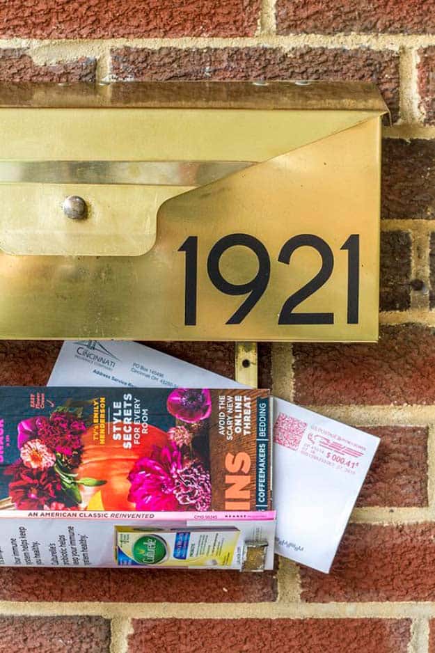 Mid-century wall mounted mailbox