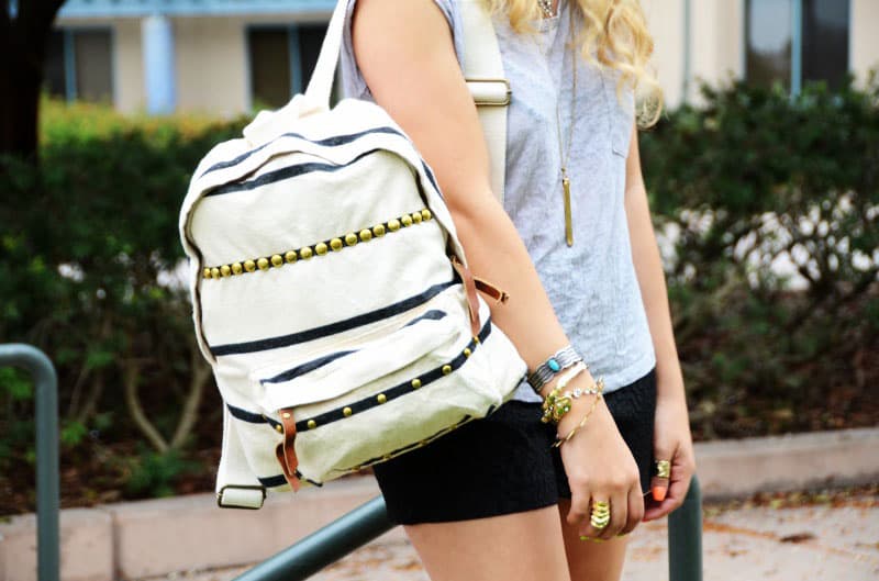 Studded backpack