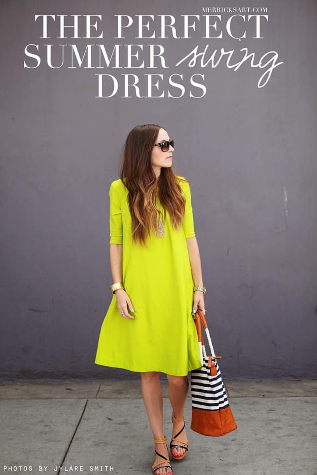 Swing dress with sleeves