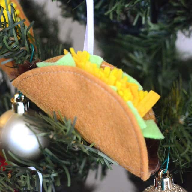 Taco Christmas ornament