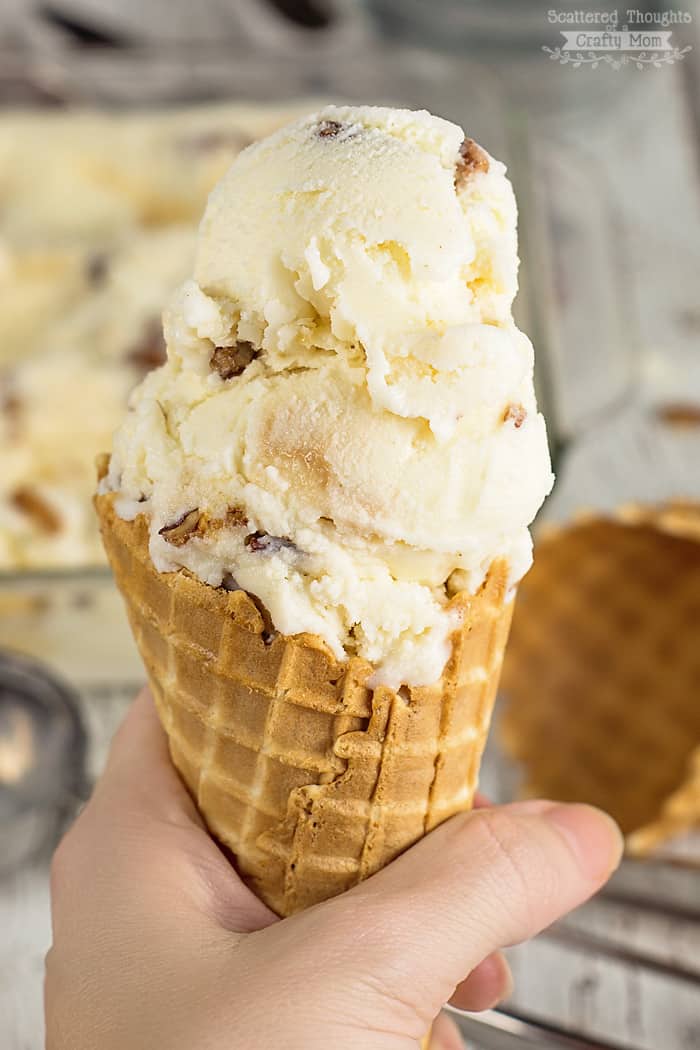 Buttered pecan ice cream