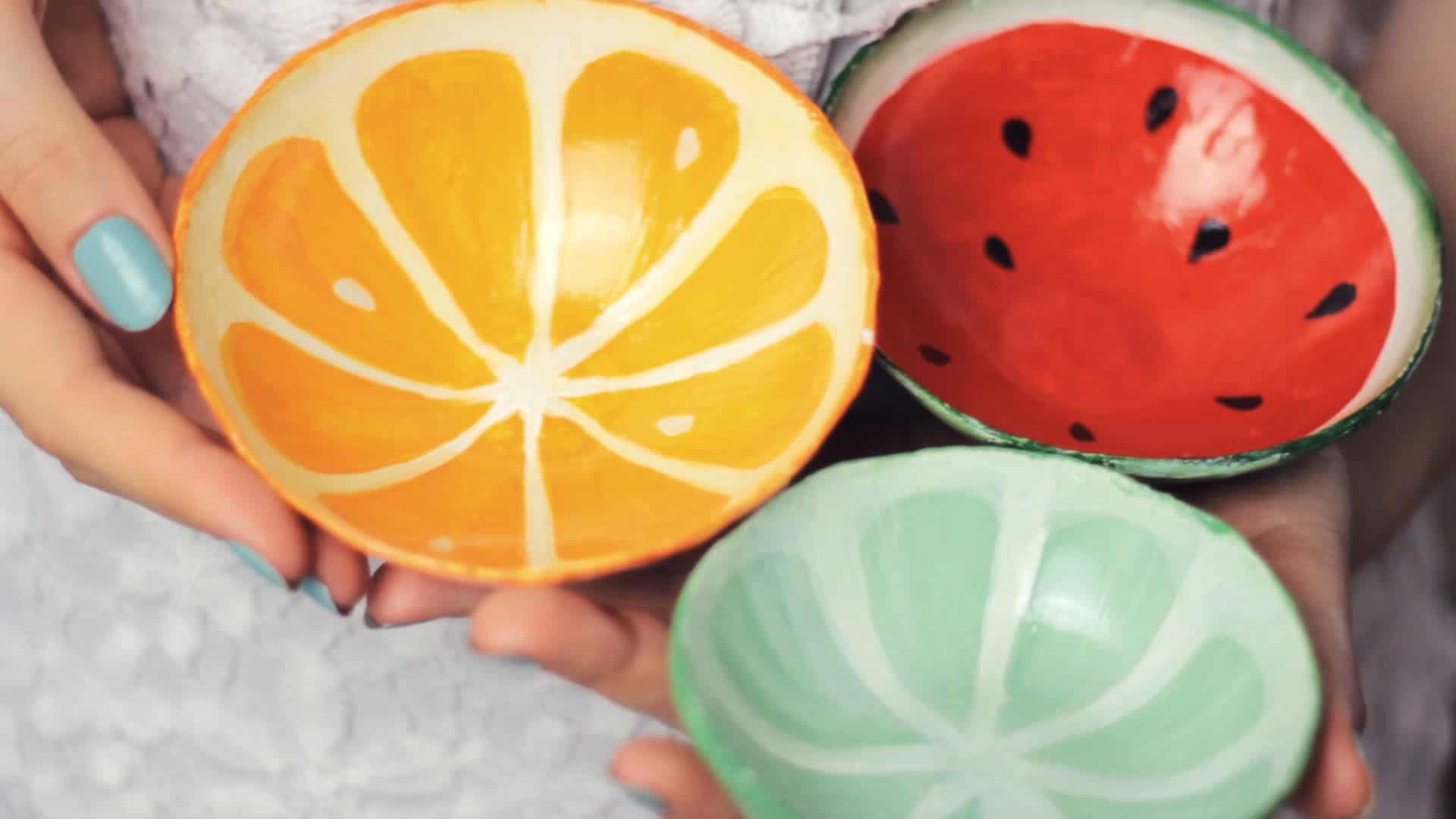 Clay fruit bowls