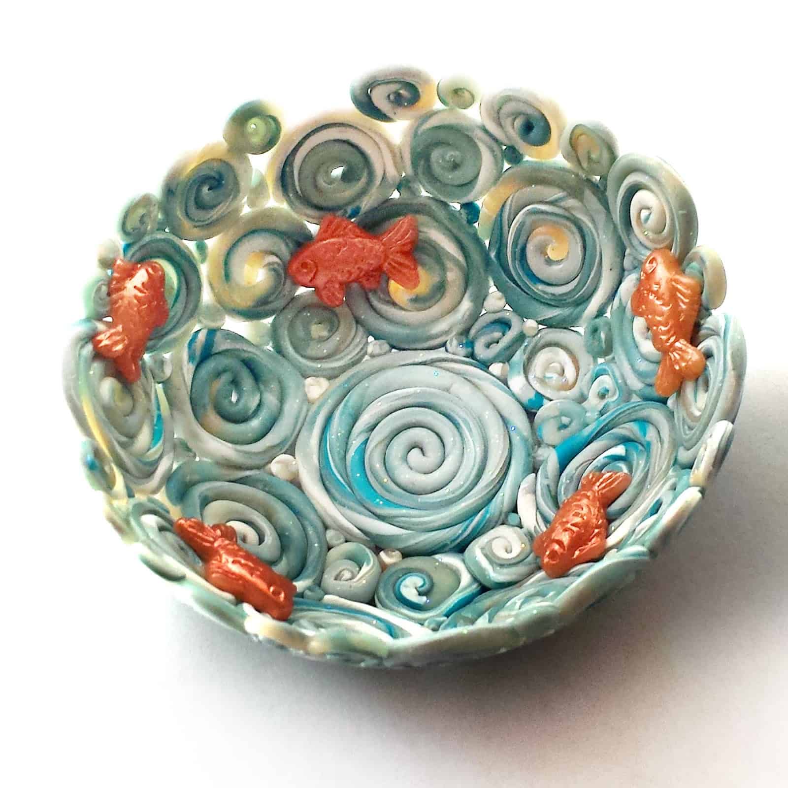 Coiled clay bowl
