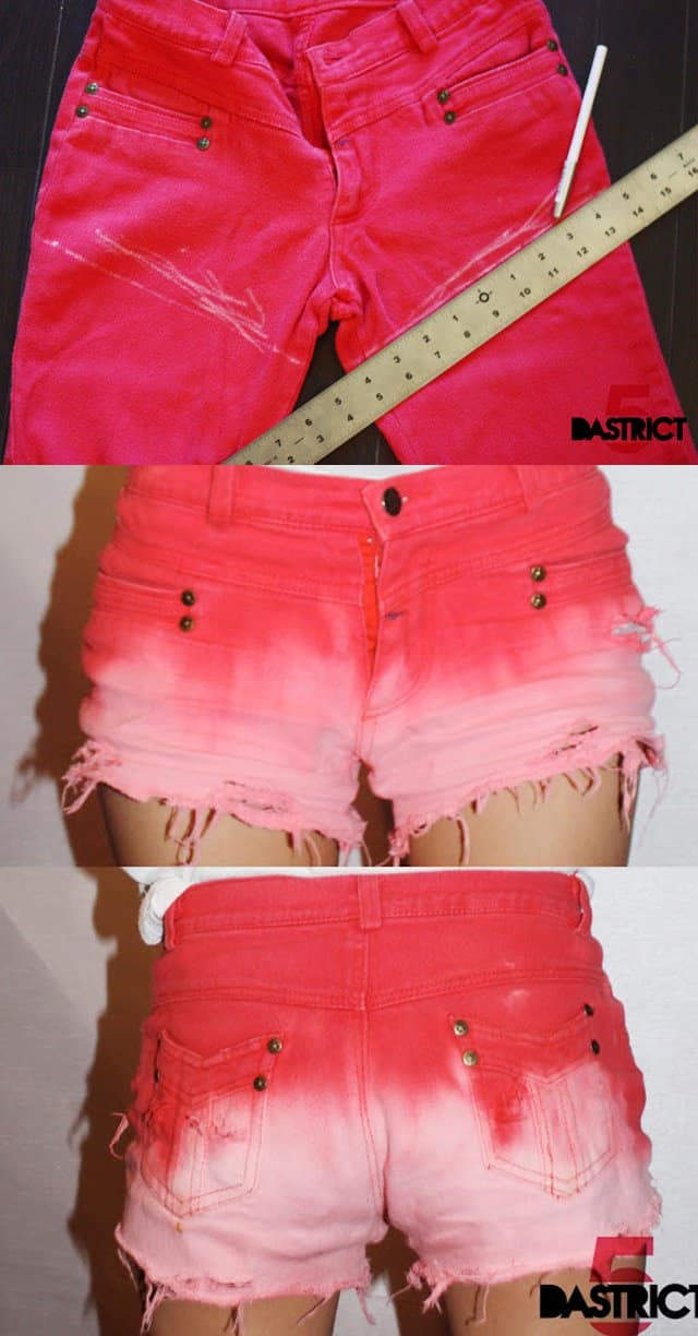 Coloured ombre shorts
