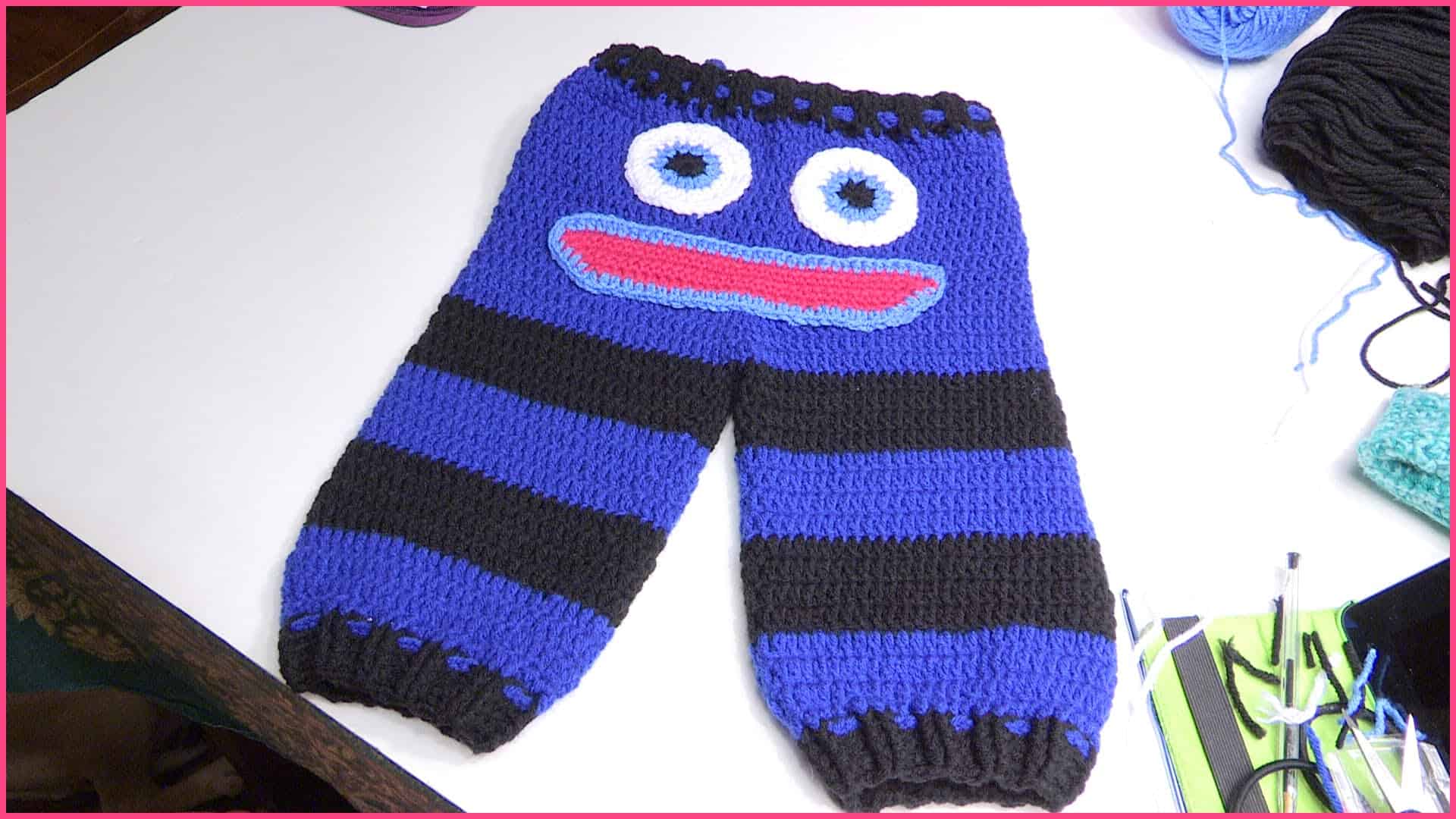 Crocheted monster pants