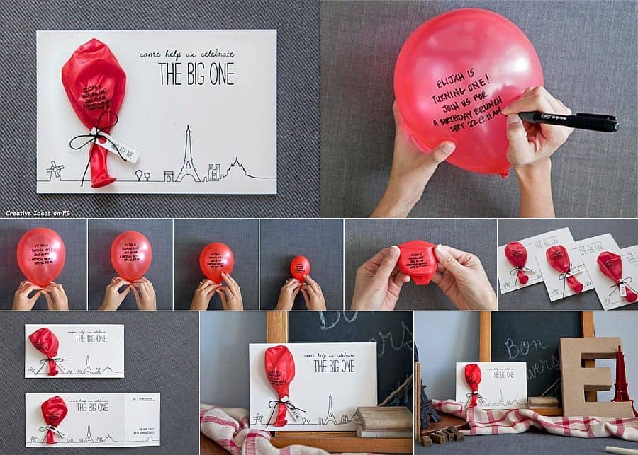 DIY Secret message balloon card