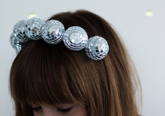 Disco ball hairband crown