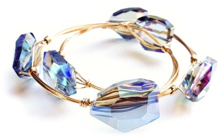 Gemstone wire bracelet