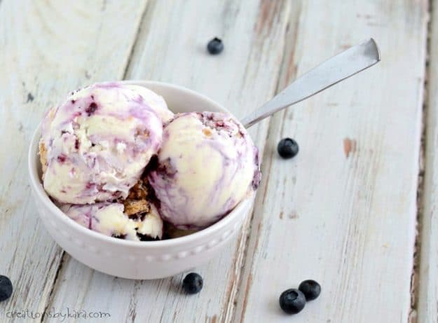 Lemon blueberry cheescake ice cream