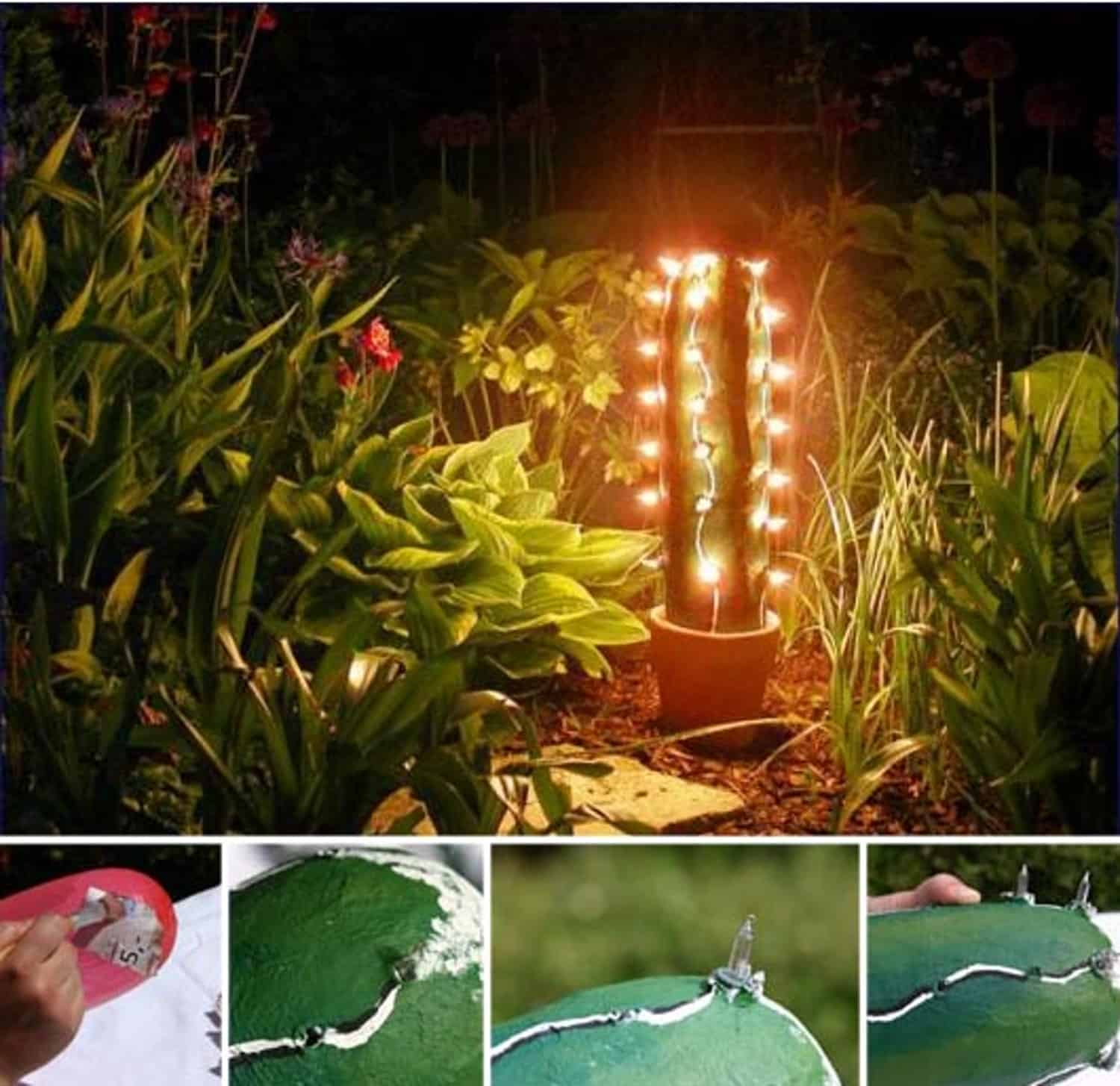 Light up cactus plants
