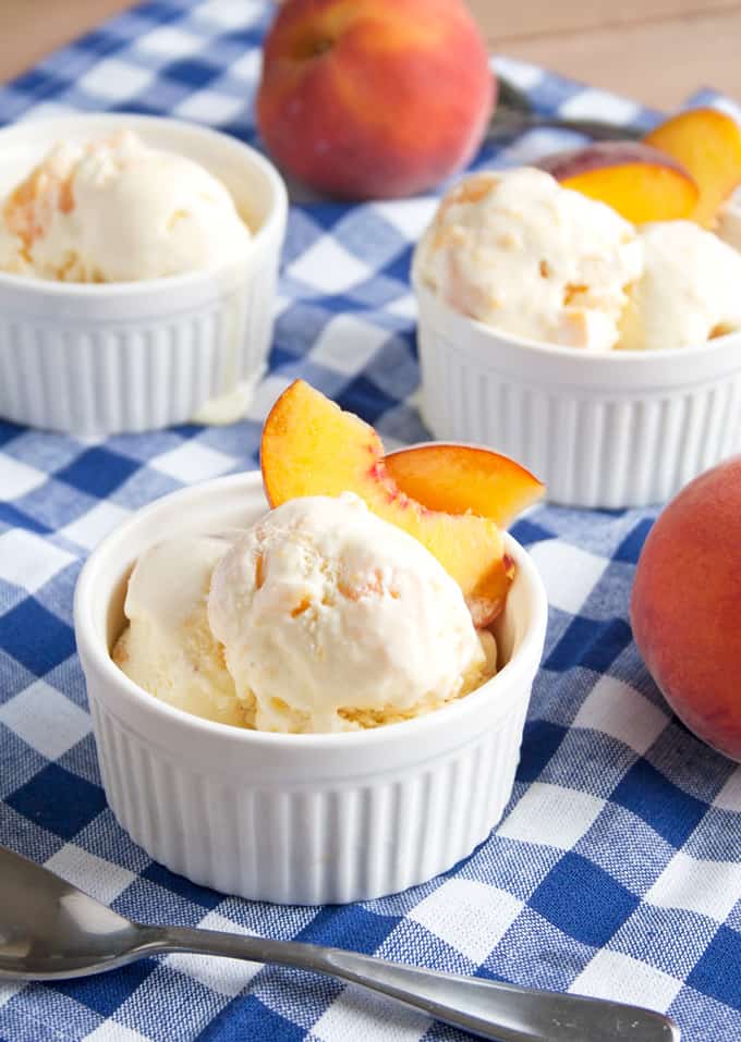 Peach ice cream