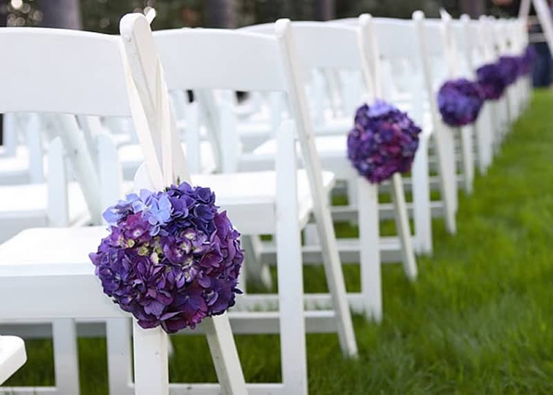 Purple bouquet balls