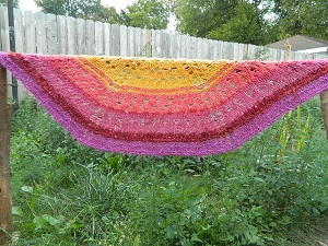 Sunset lace shawl