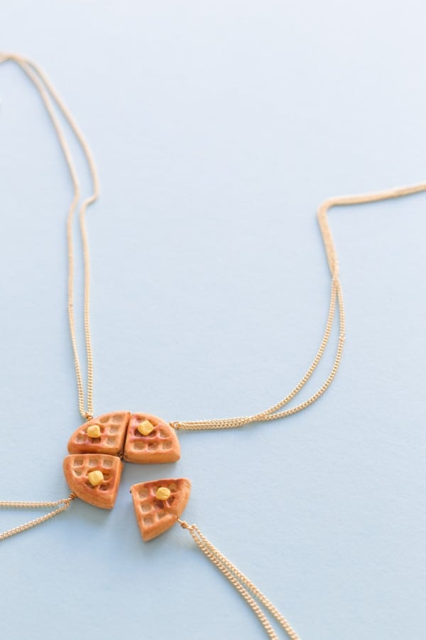 Waffle necklaces