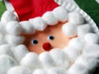 Cotton ball Santas 200x150 Fluffy and Fun: 15 Awesome Cotton Ball Crafts