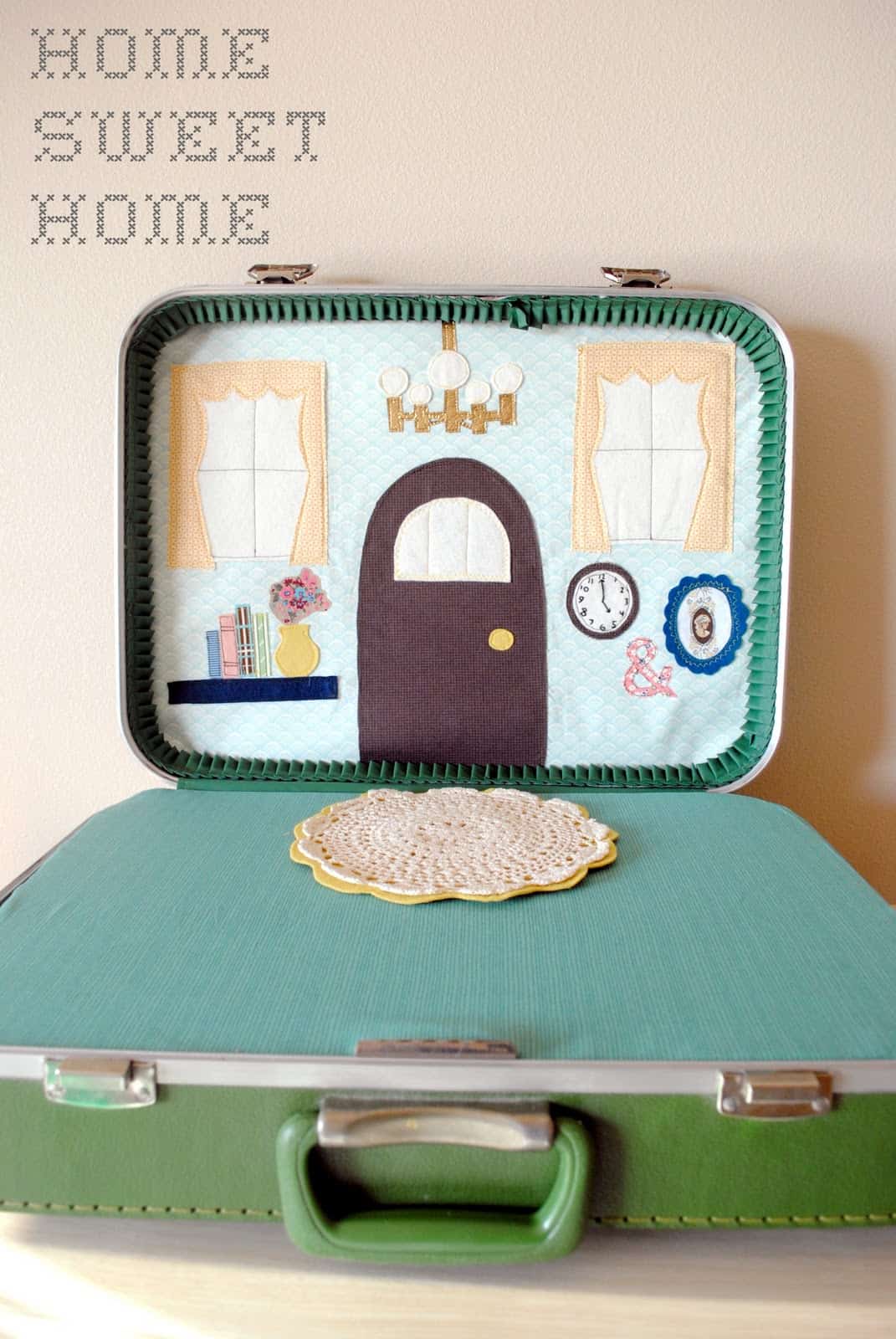 DIY doll home suitcase