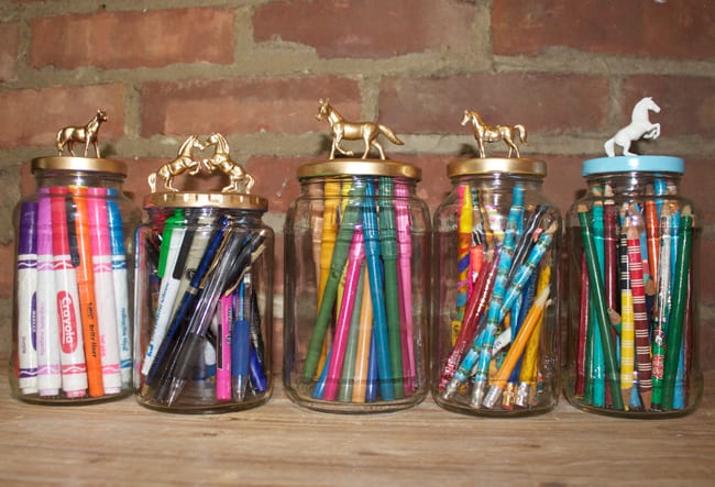 Decorative horse jars