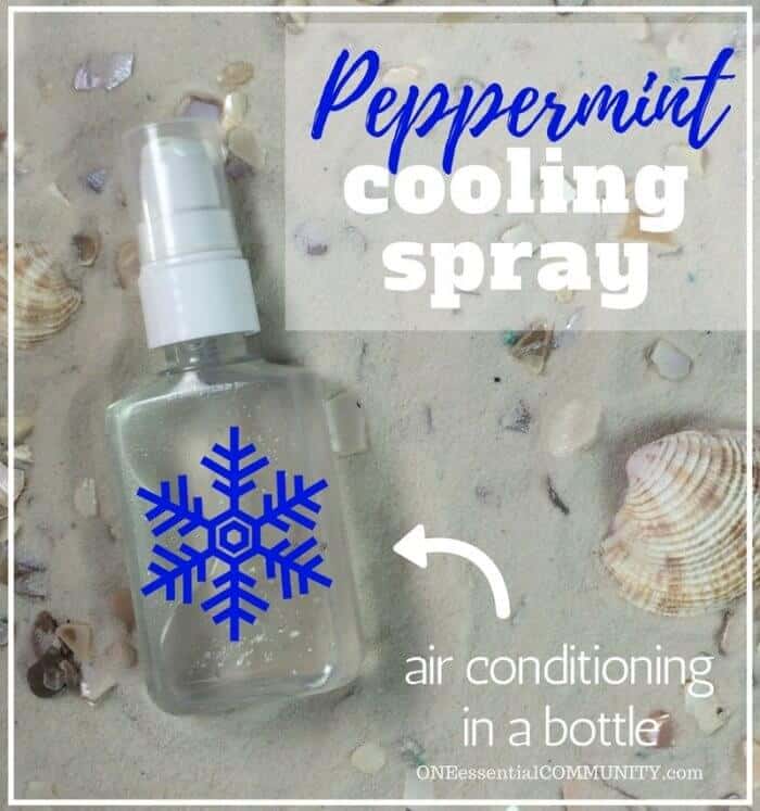 Peppermint cooling spray