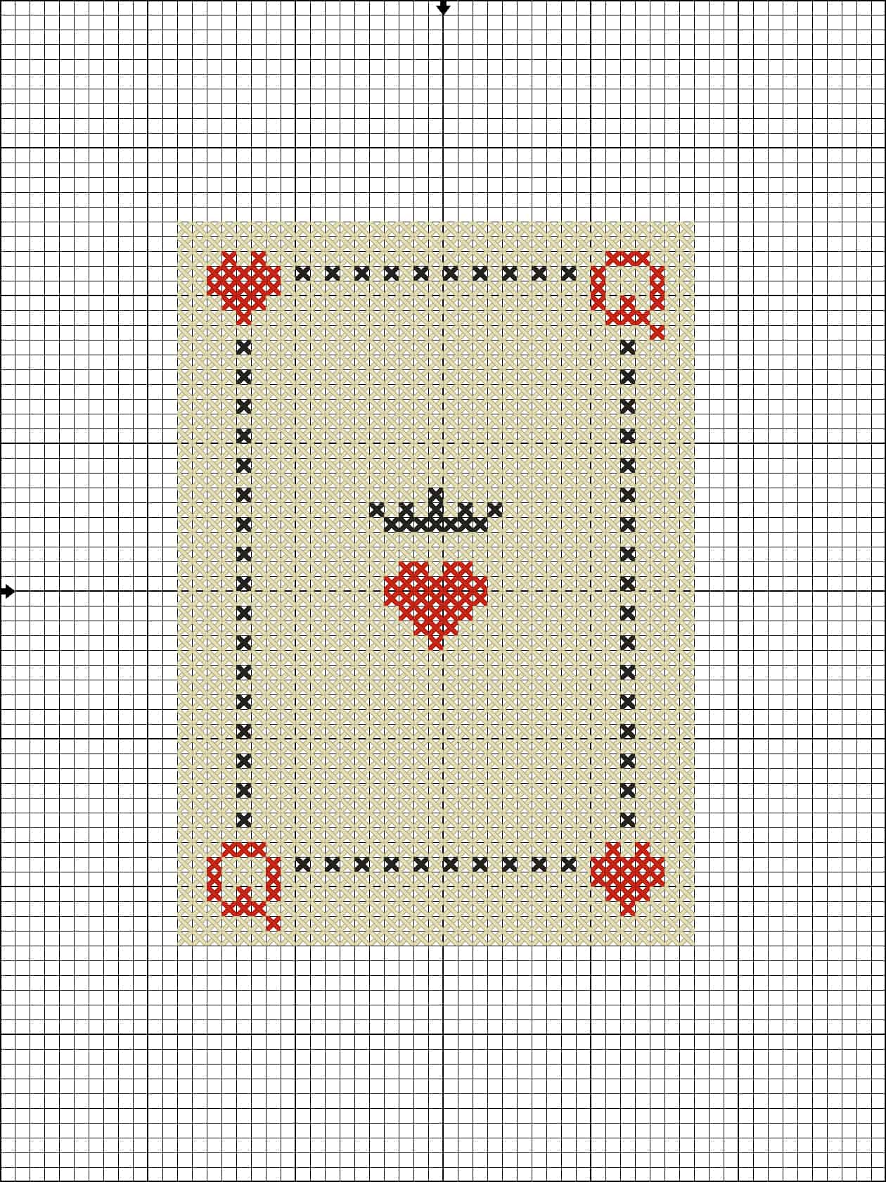 Playing card hooked rug