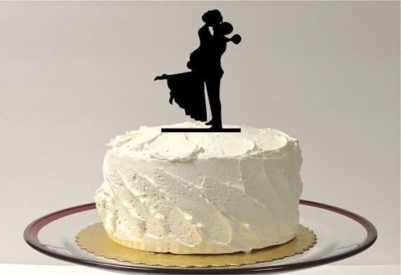 Silhouette cake toppers