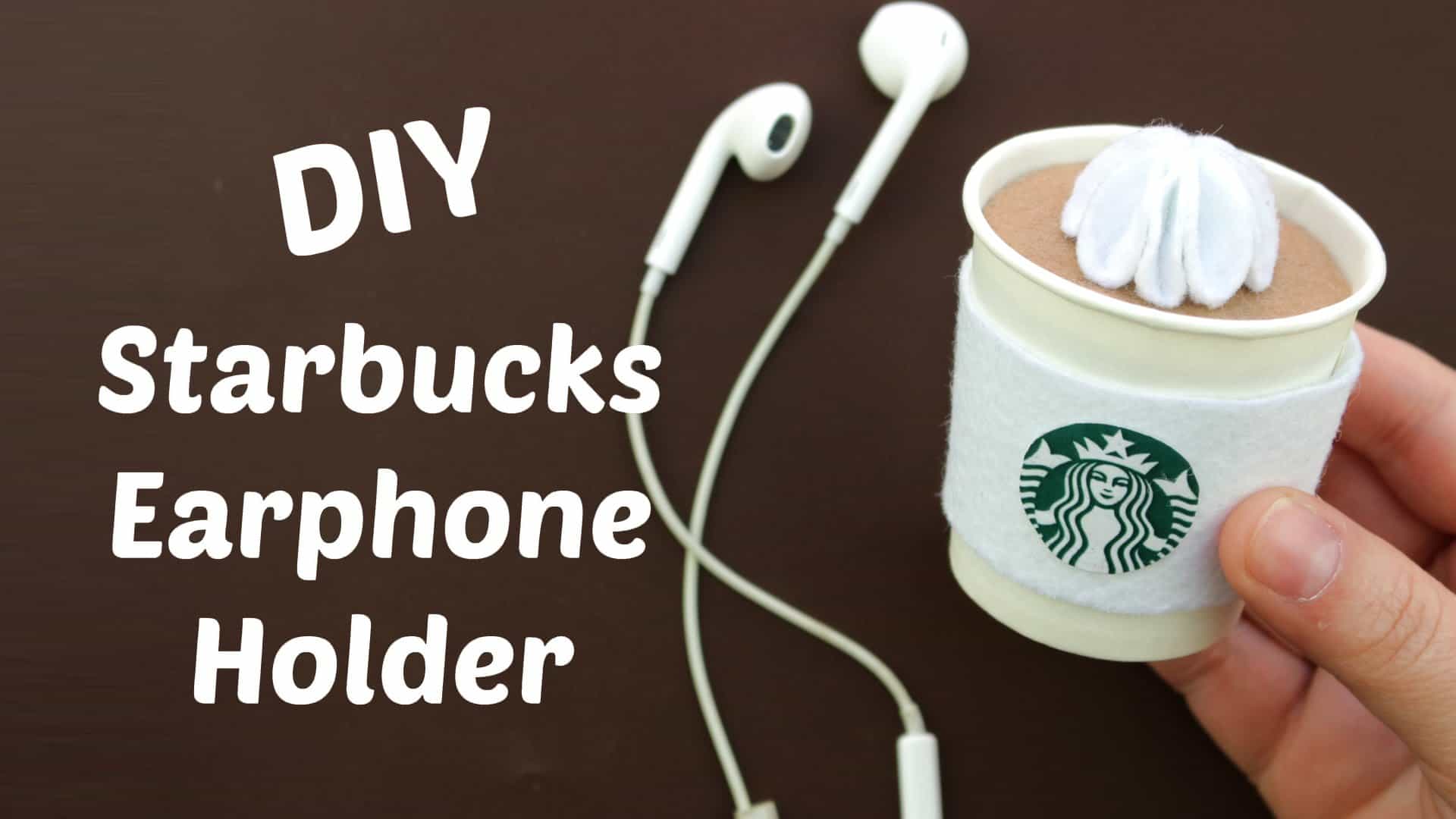 Starbucks earphone holder