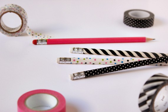 Washi tape pencils