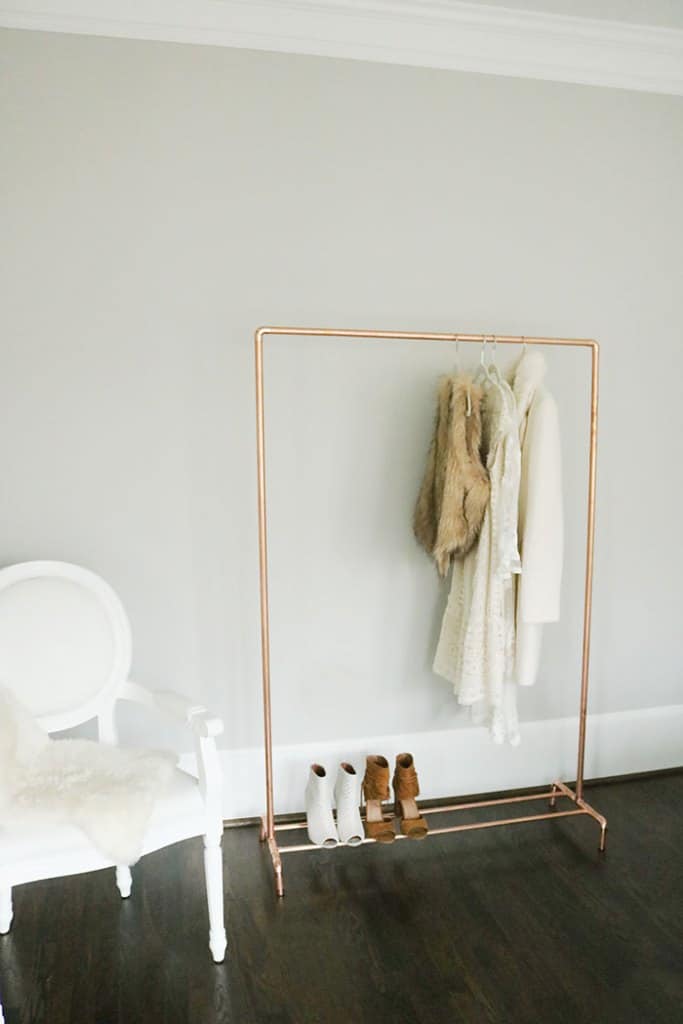 Copper pipe clothing rack