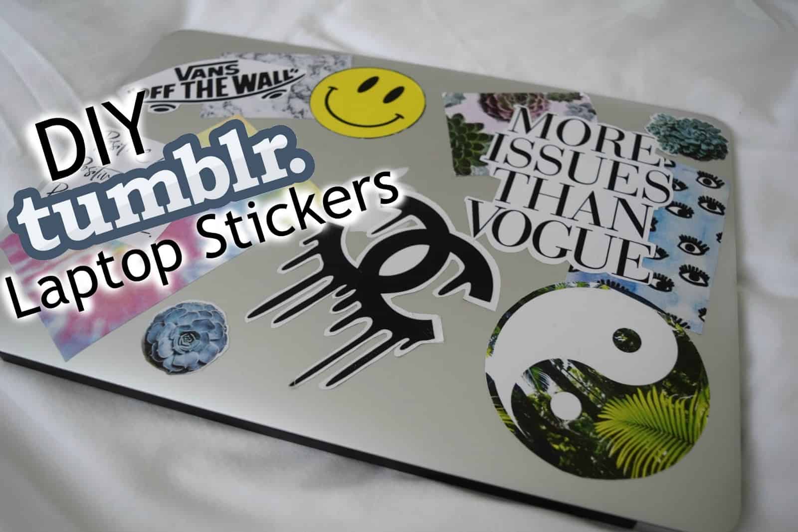 DIY laptop stickers