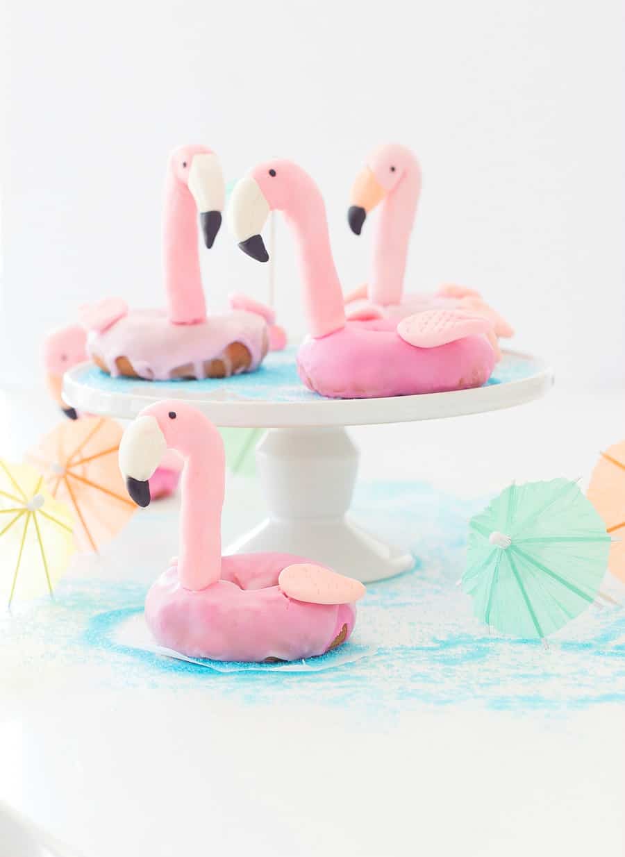 Flamingo float donut