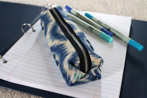 Heavy fabric pencil pouch