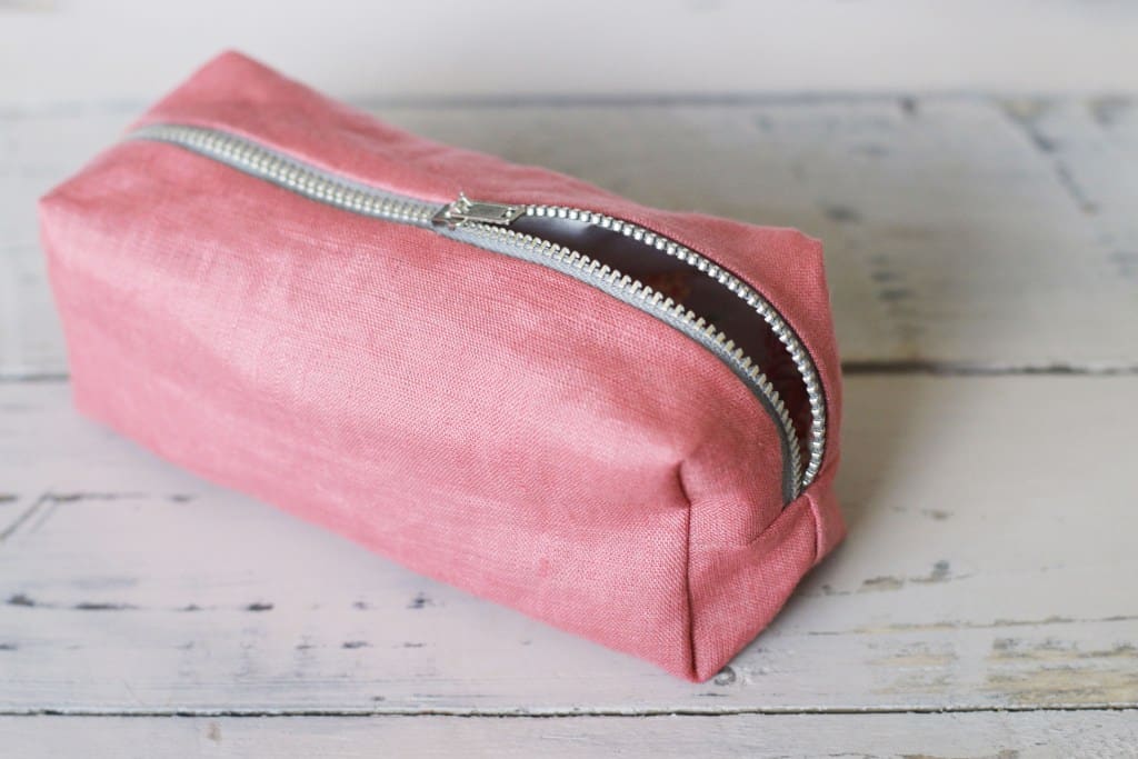 Pink pencil pouch