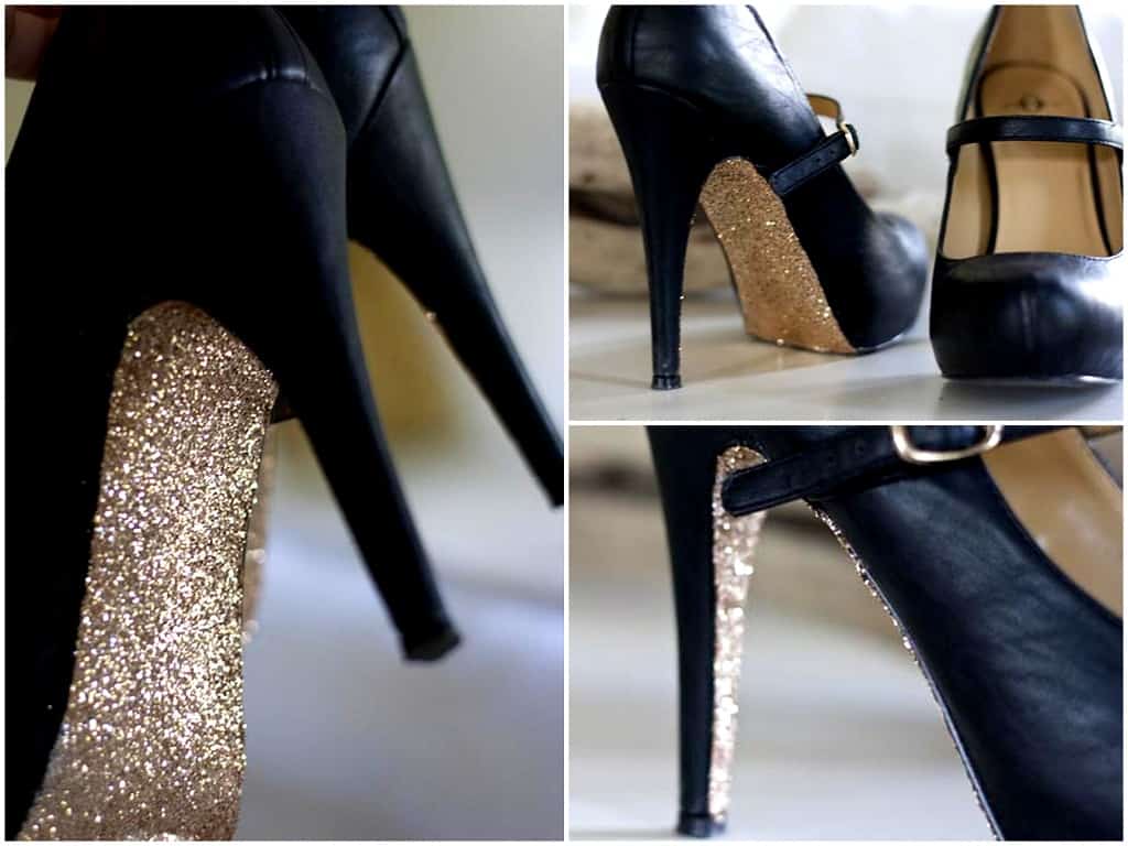 Pumps with glitter soles