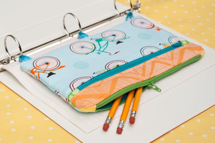 Ring binder pencil pouch