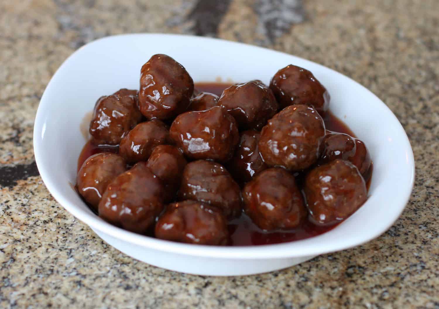 Southern grape jelly meatballs