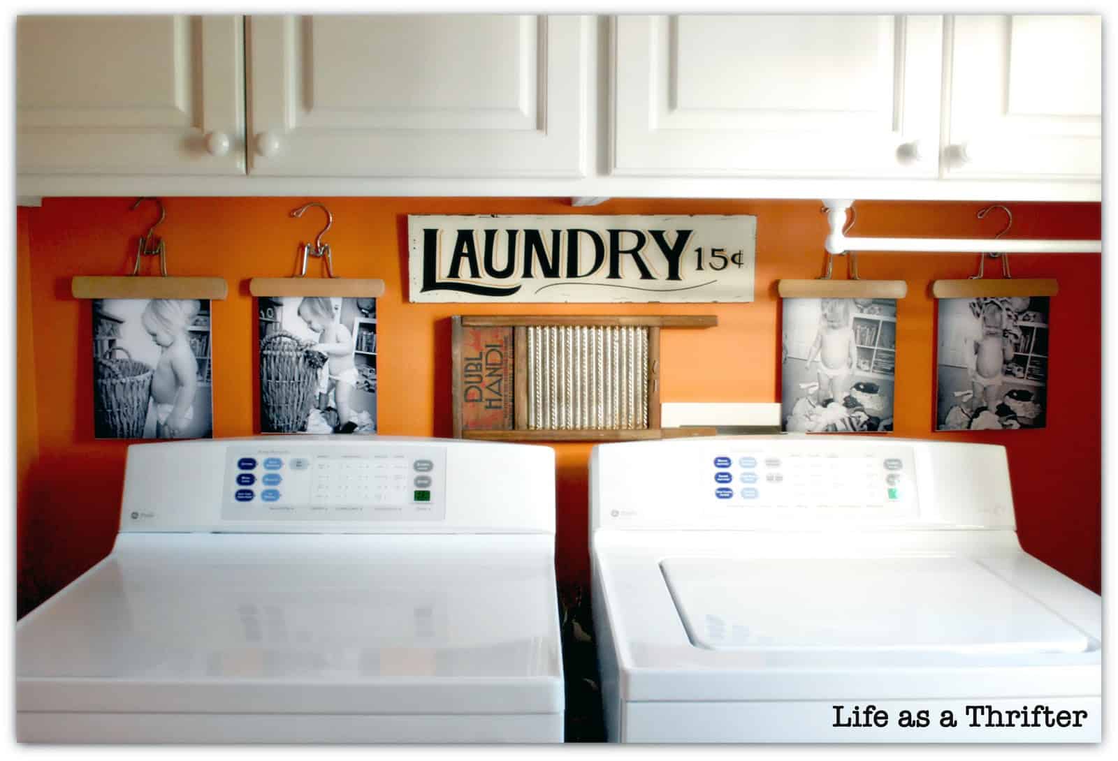 Vintage laundry themed decor