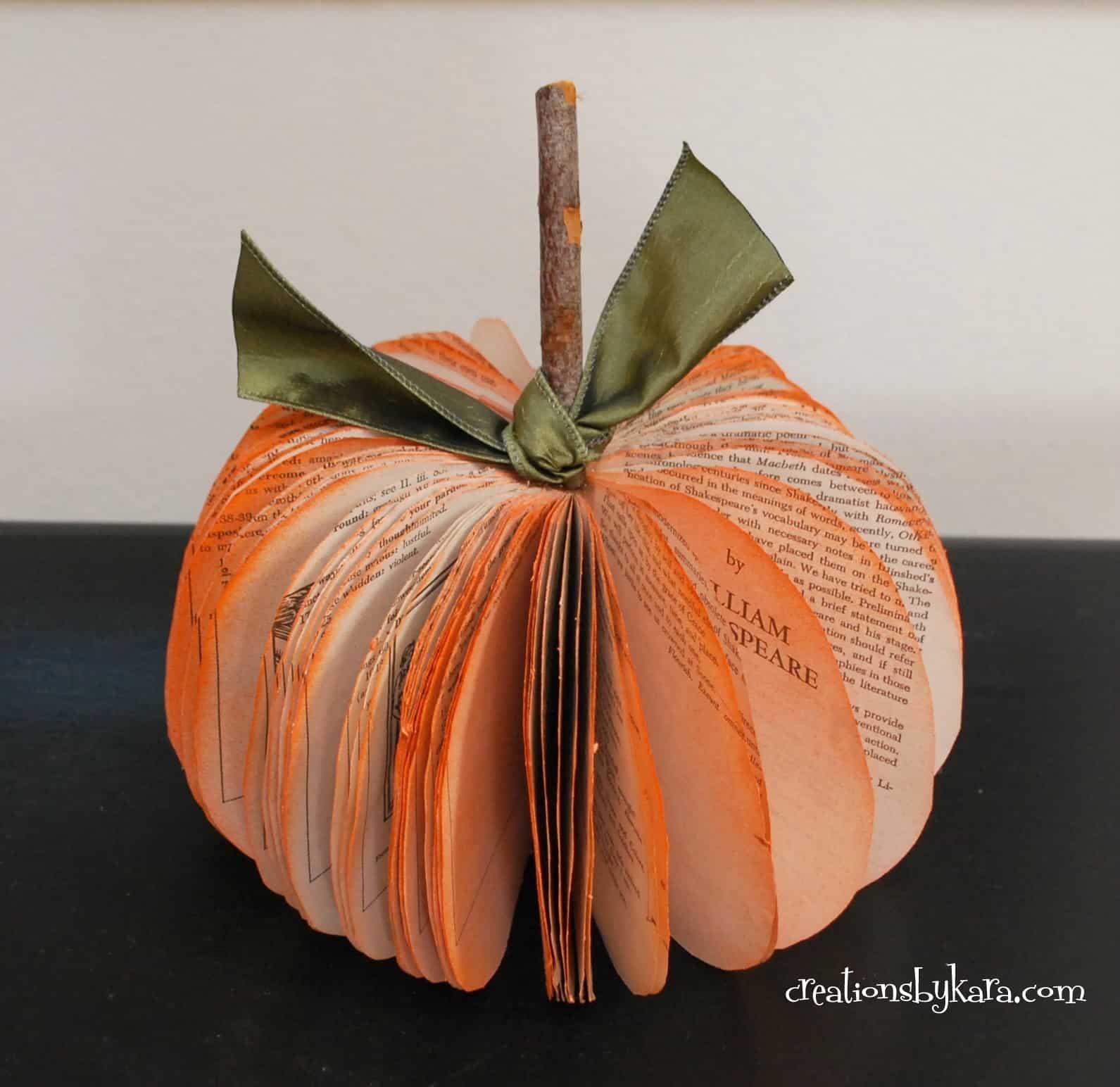 Book page pumpkins