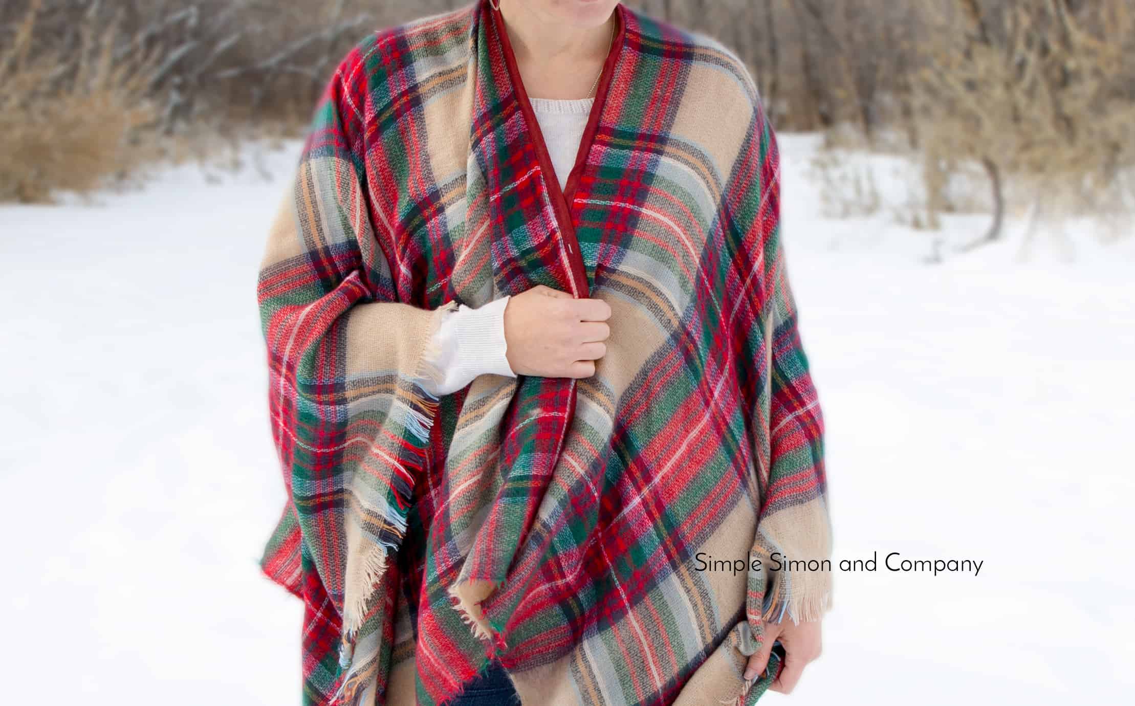 Colorful blanket scarf