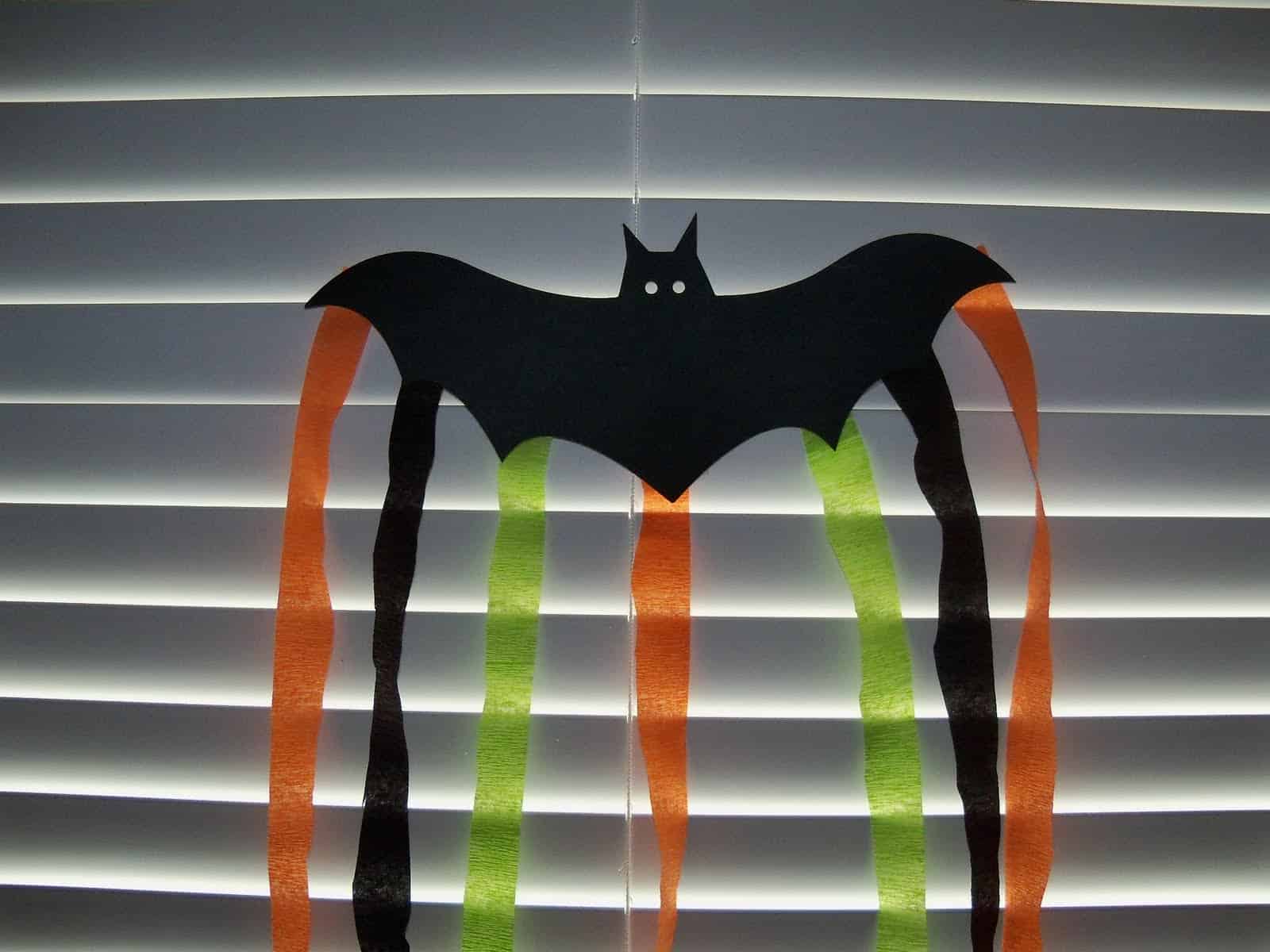 Construction paper and streamer bats