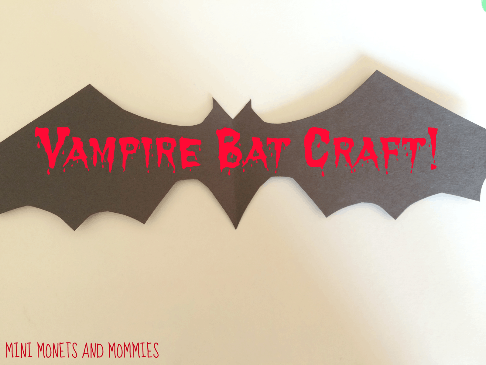 Construction paper vampire bats