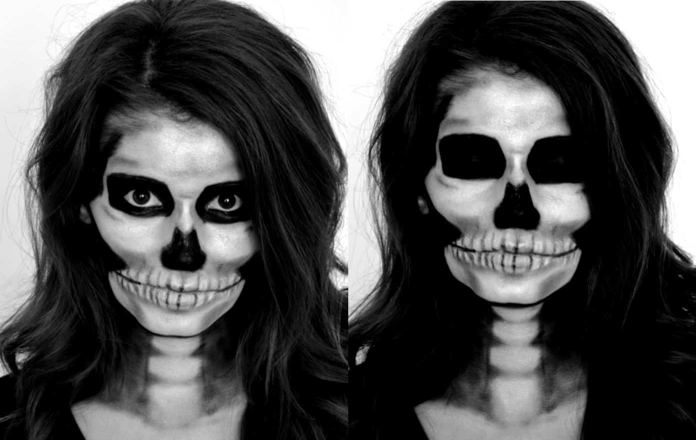 Creepy skeleton makeup