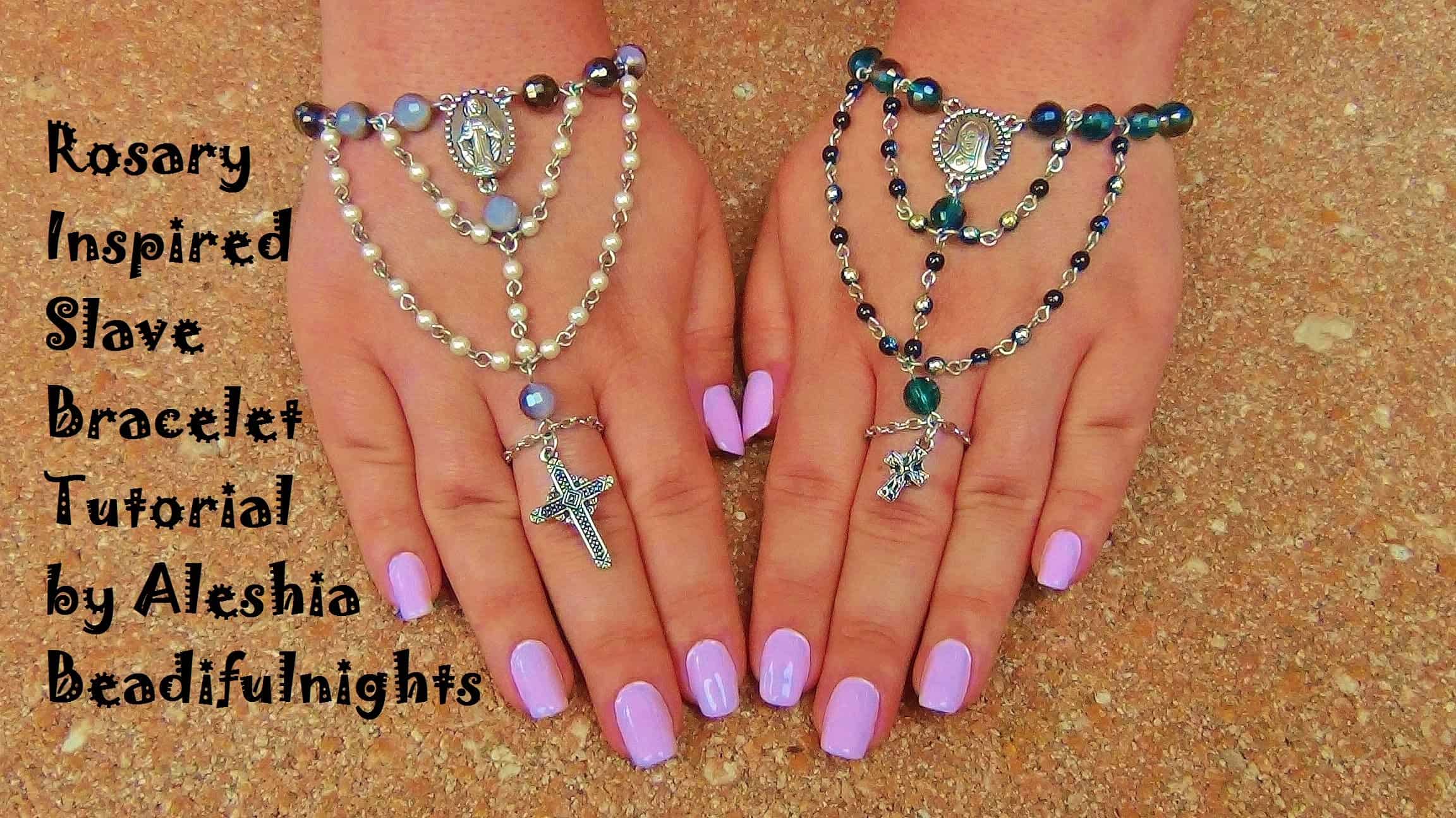 DIY beaded rosary bracelets