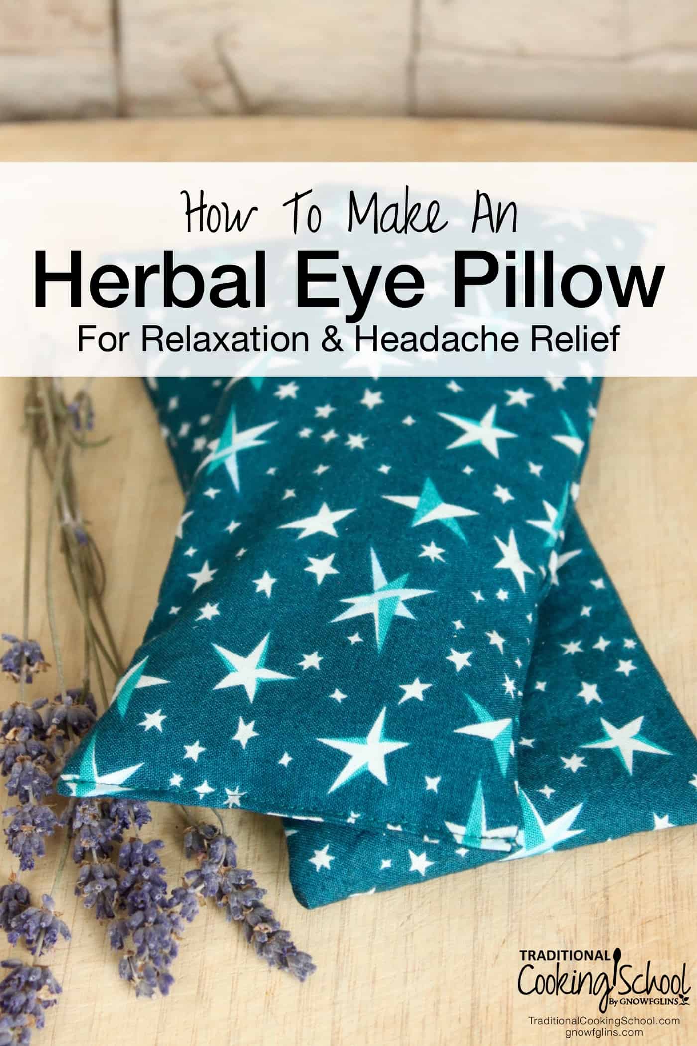 DIY herbal eye pillow