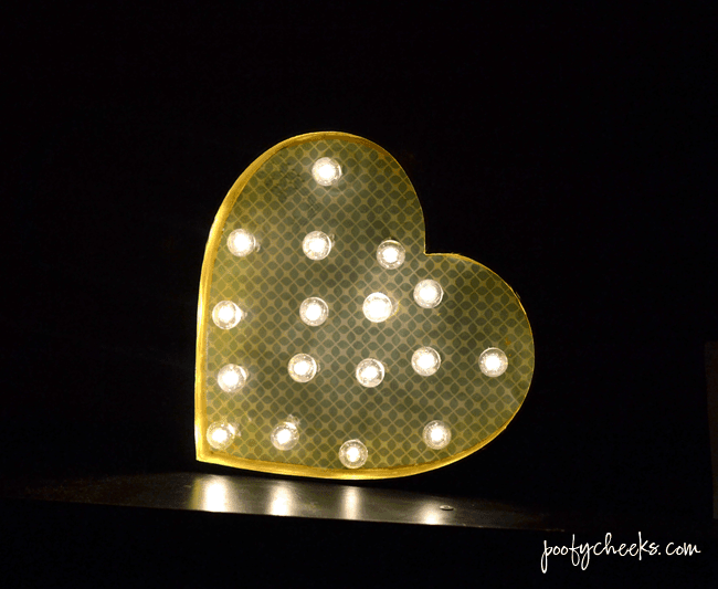 Heart marquee light
