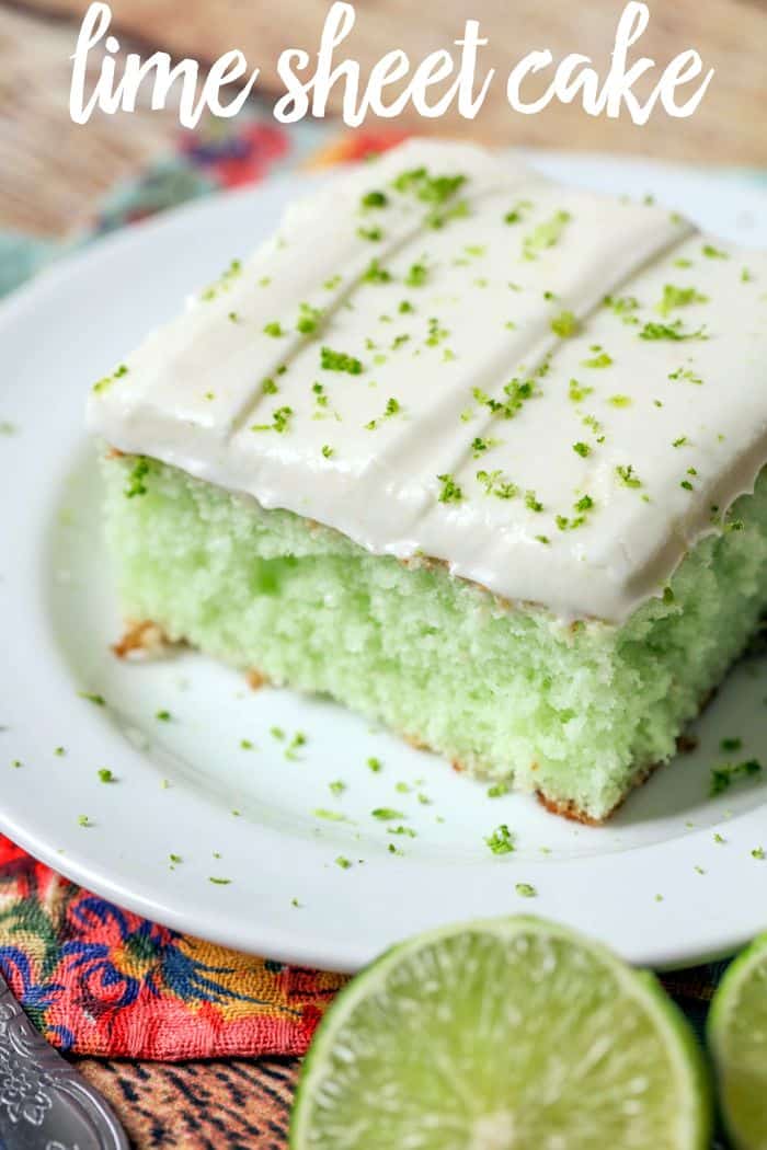 Lime sheet cake