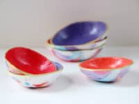 Marbled nail polish bowls 200x150 Dazzling and Cheerful Nail Polish Crafts full of Color!