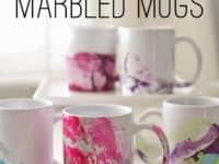 Marbled nail polish mugs 200x150 Dazzling and Cheerful Nail Polish Crafts full of Color!